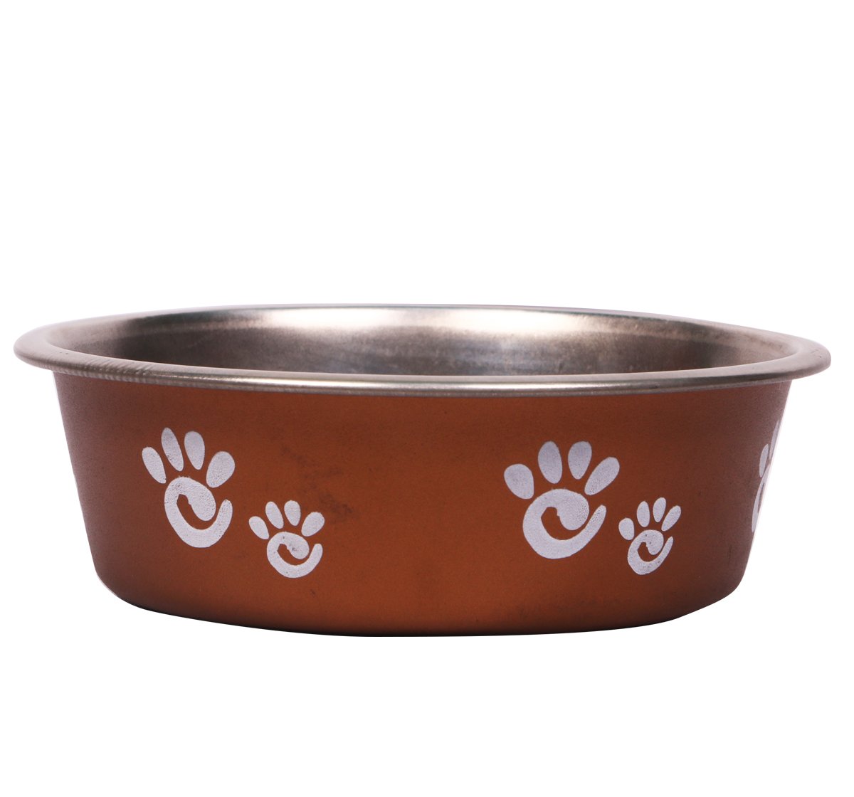 DogSpot Colored Paw Print Dog Bowl, Large (Brown) Amazon.in Pet Supplies
