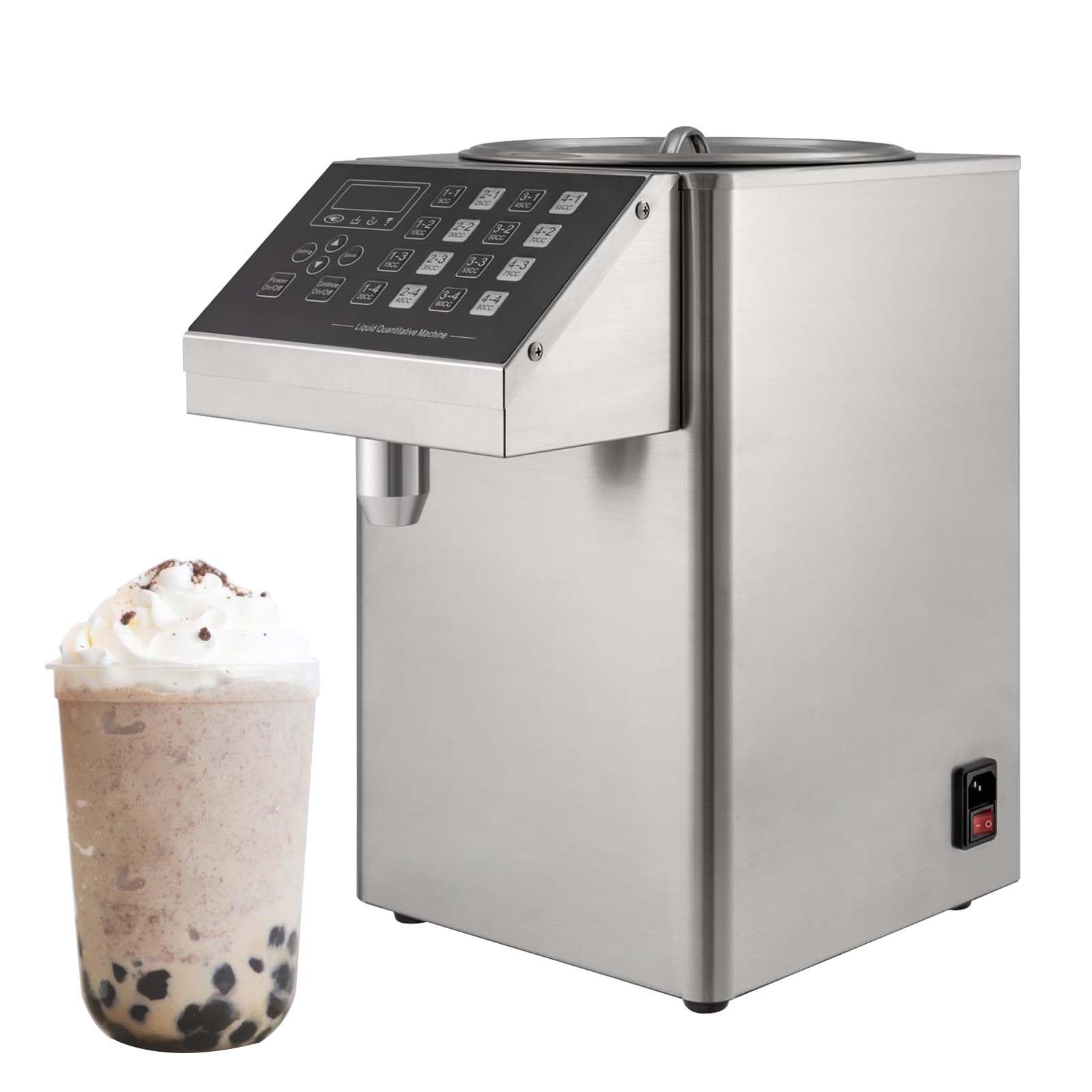 SICWEDIM Automatic Fructose Dispenser Commercial, Stainless Steel Syrup Dispenser for Bubbles Tea Equipment, Fructose Quantitative Machine, Precision Sugar Control, 2.11gal (8L)