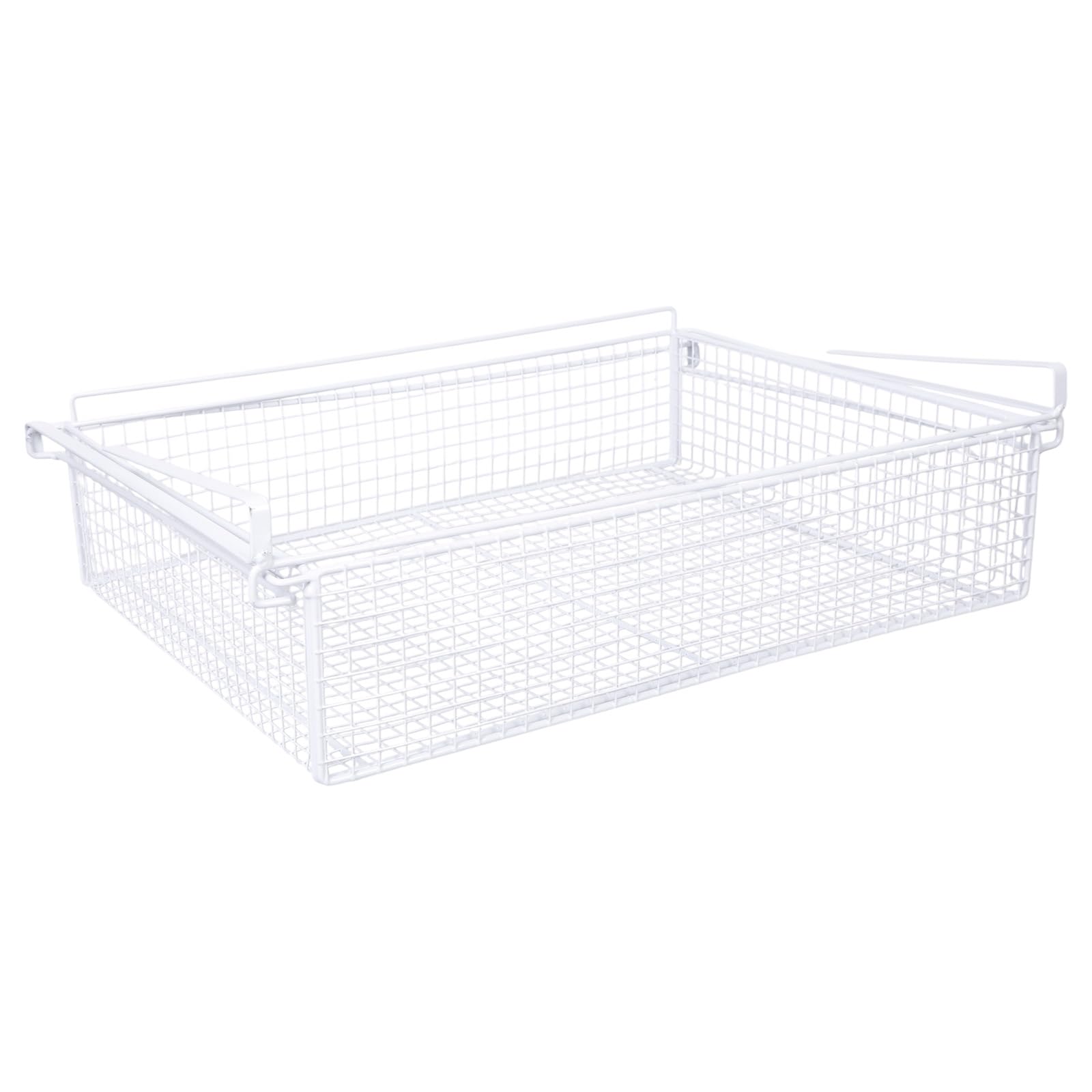 hogtnd Extendable Metal Hanging Drawer, Under Storage Basket, Multifunctional Wardrobe for Clothes, Rustproof Wardrobe Storage Shelf