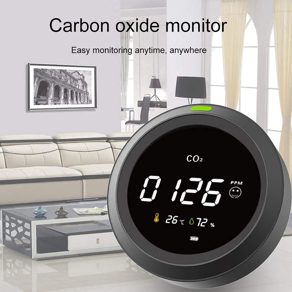 Przenośny miernik CO2 Detektor dwutlenku węgla Temperatura i wilgotność Monitor jakości powietrza do wewnętrznego biura domowego (Color : Pth5)