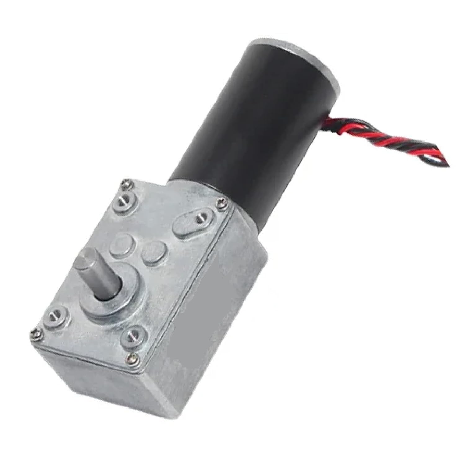 5840-31ZY Worm Geared Motor High Torque D Shaft Motor 8mm Shaft Rotating Table Door Self-Lock 70kg.cm 6.5A 160RPM 24V