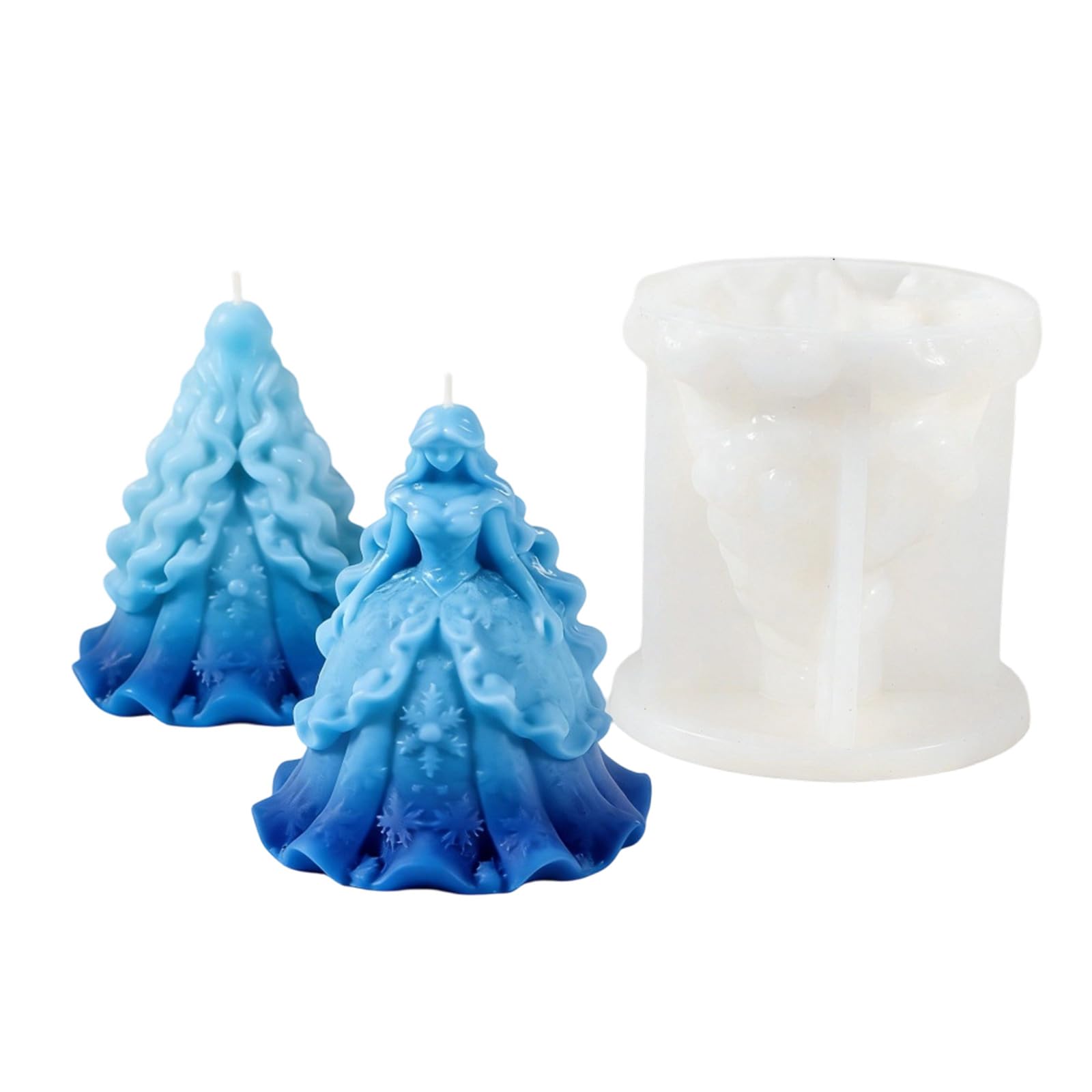 MIDOKSTUA Princess Dress Silicone Candle for Resin Casting Making Candle Soap Candy Chocolate Baking Wedding Decorations