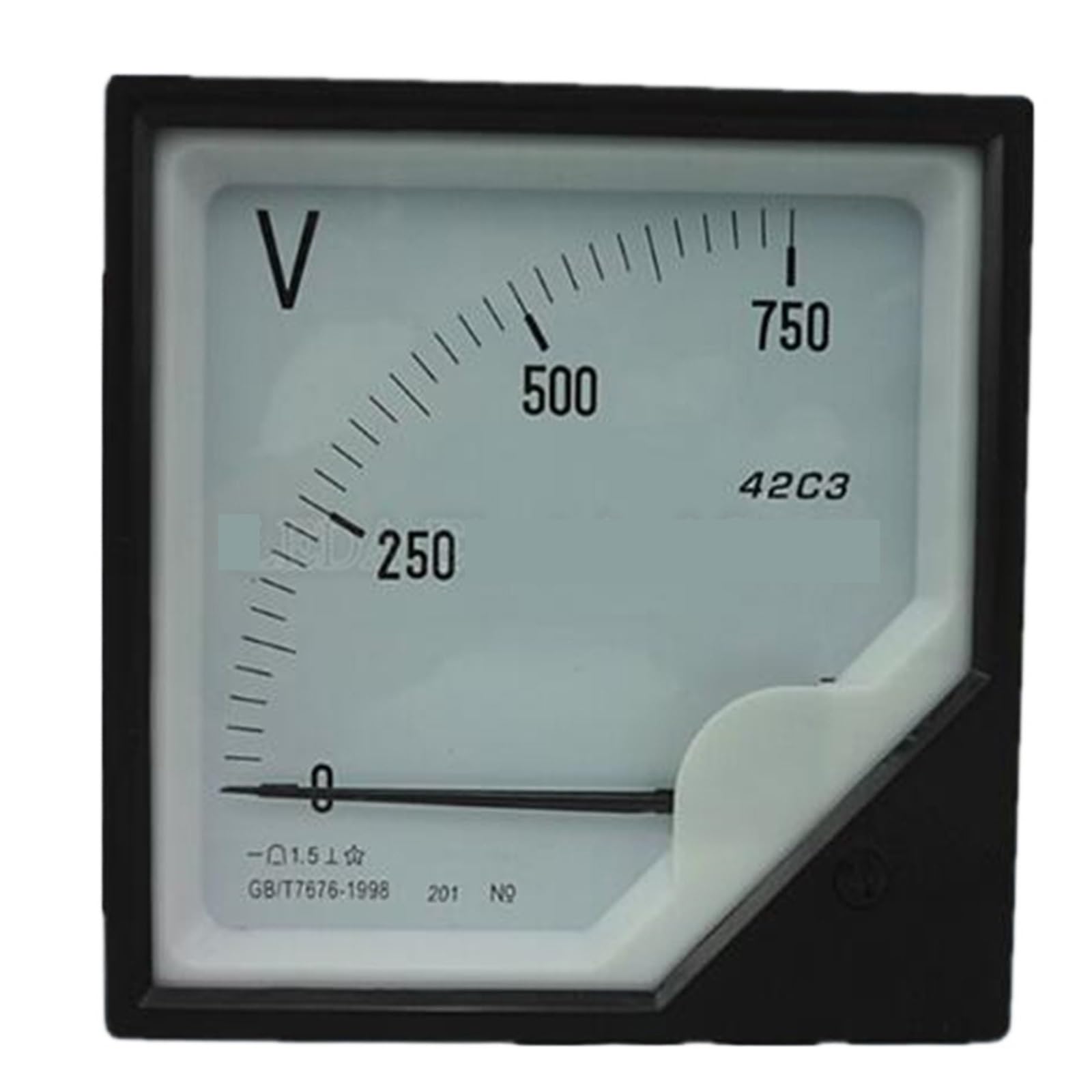 Woltomierz wskazujący 42C3 / 42Ll6-V DC 100 V, 150 V, 200 V, 250 V, 300 V, 400 V, 450 V, 500 V, 600 V, 750 V