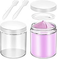 Vista 16 de MotBach 6 Pack de tarros de vidrio ámbar de 1 oz con tapas, tarros pequeños de vidrio de 1 onza con tapas y forros interiores, tarros redondos