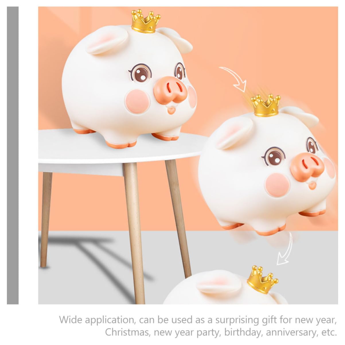 High Borosilicate Glass Piggy Bank 1inch Network 1INCH Clear Glass Piggy  Bank With Decreasing Piles Of Crypto Coins Money Jar