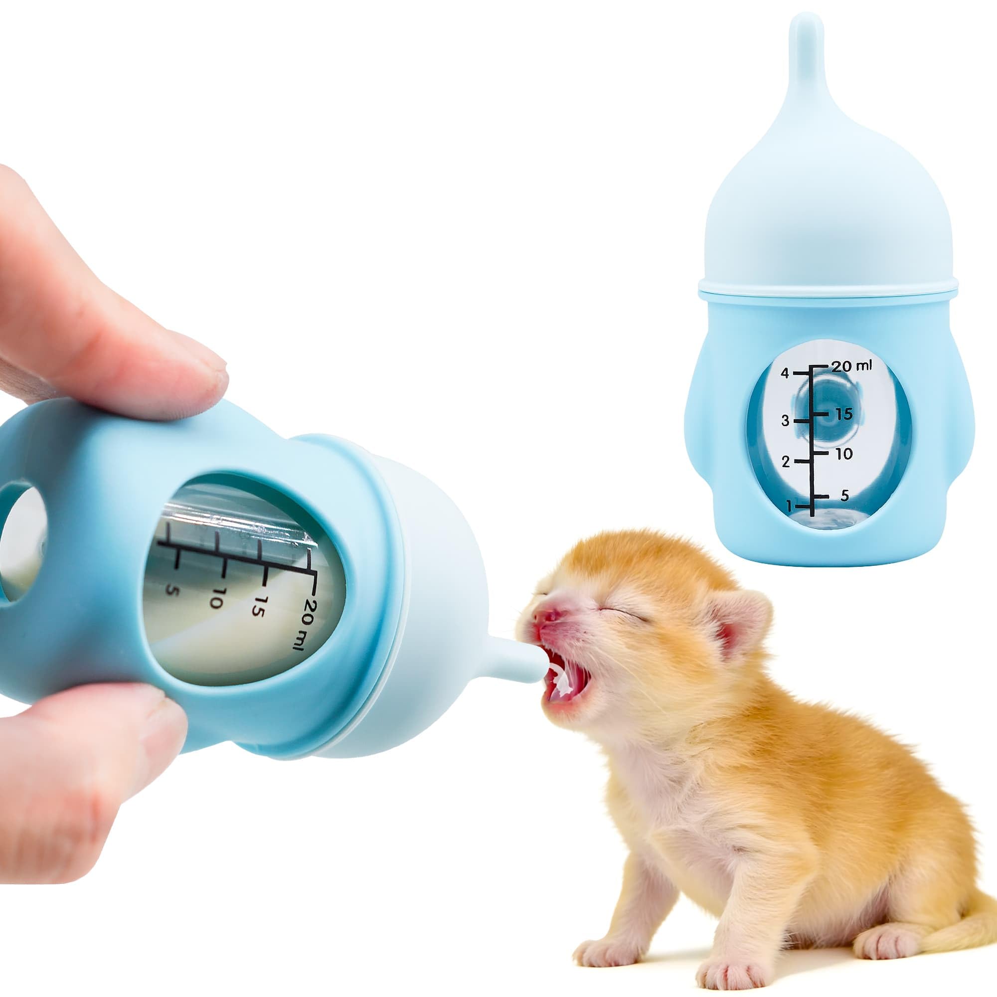 Photo 1 of Puppy Bottles for Nursing?Kitten Bottles for Nursing?Pet Feeding Bottle?(Blue- 20ml)