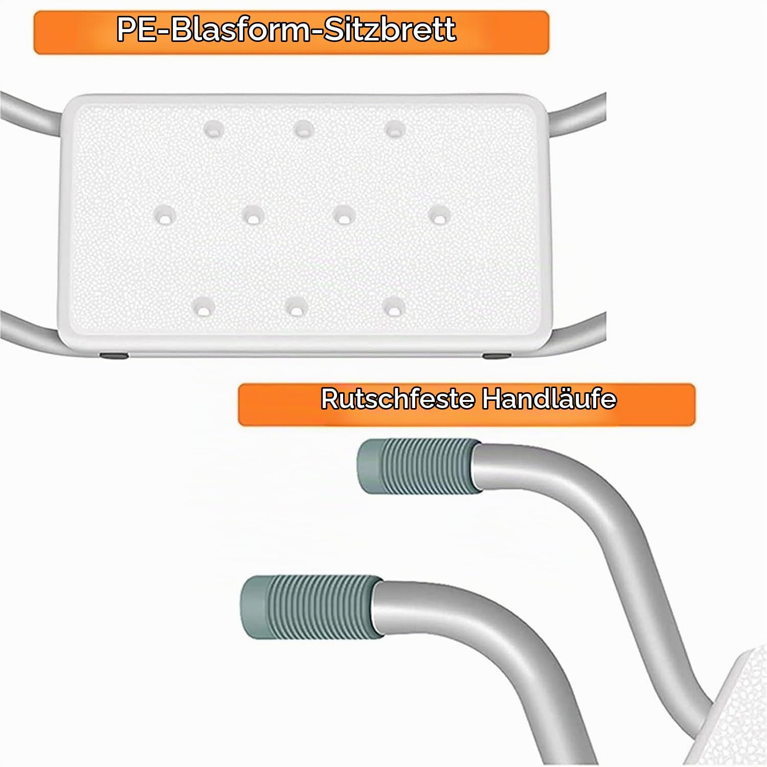NEWFUN Badewannensitz Senioren,Badewannensitz Erwachsene,Belastbar bis 136 kg,Aluminium,Ausziehbar,Breite von 76 bis 86 cm Variierbar,Anti-RutschModerne Badezimmerhilfe für Senioren