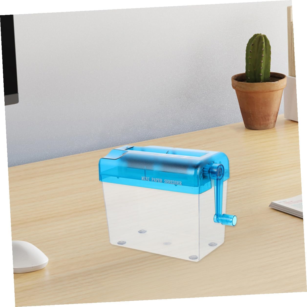 2pcs Manual Paper Shredder Small Portable Desktop Hand Crank Document Cutter for Home Office Use Paper Shredder Manual for Personal Documents