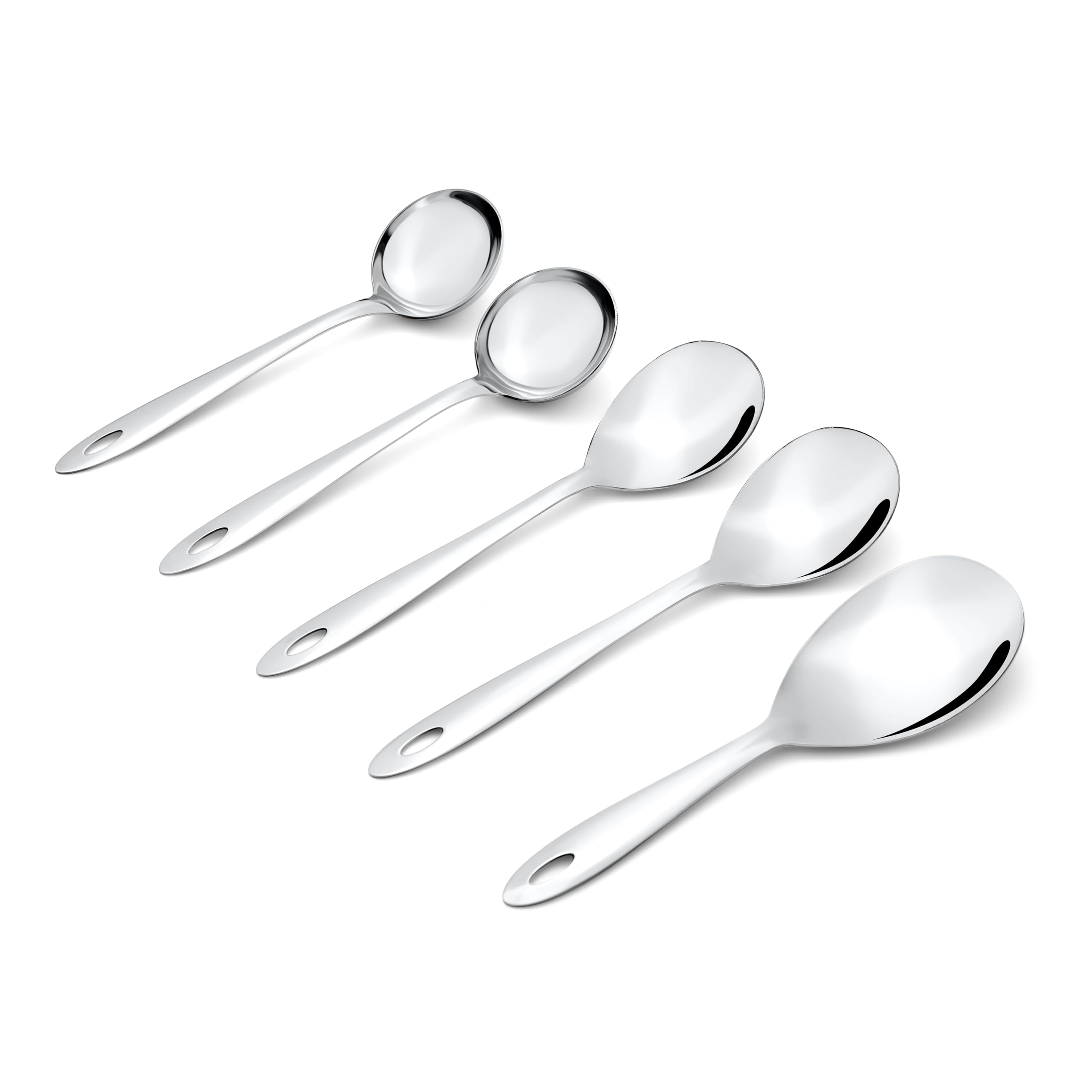 Montavo Stainless Steel Serving Spoon Set - 5 Piece -9