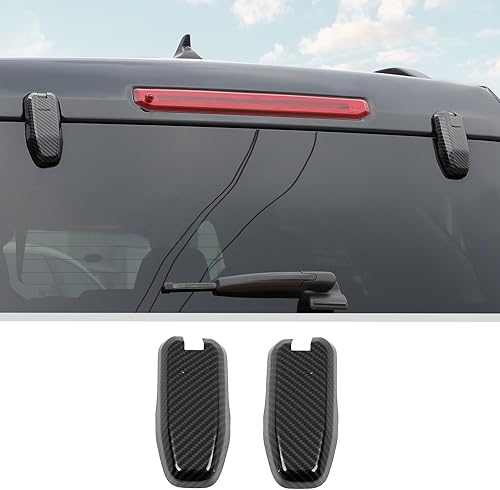 JWWY Cubiertas de bisagra derecha e izquierda para ventana trasera, compatible con accesorios exteriores Ford Bronco Sport 2021-2024 (ABS, fibra de