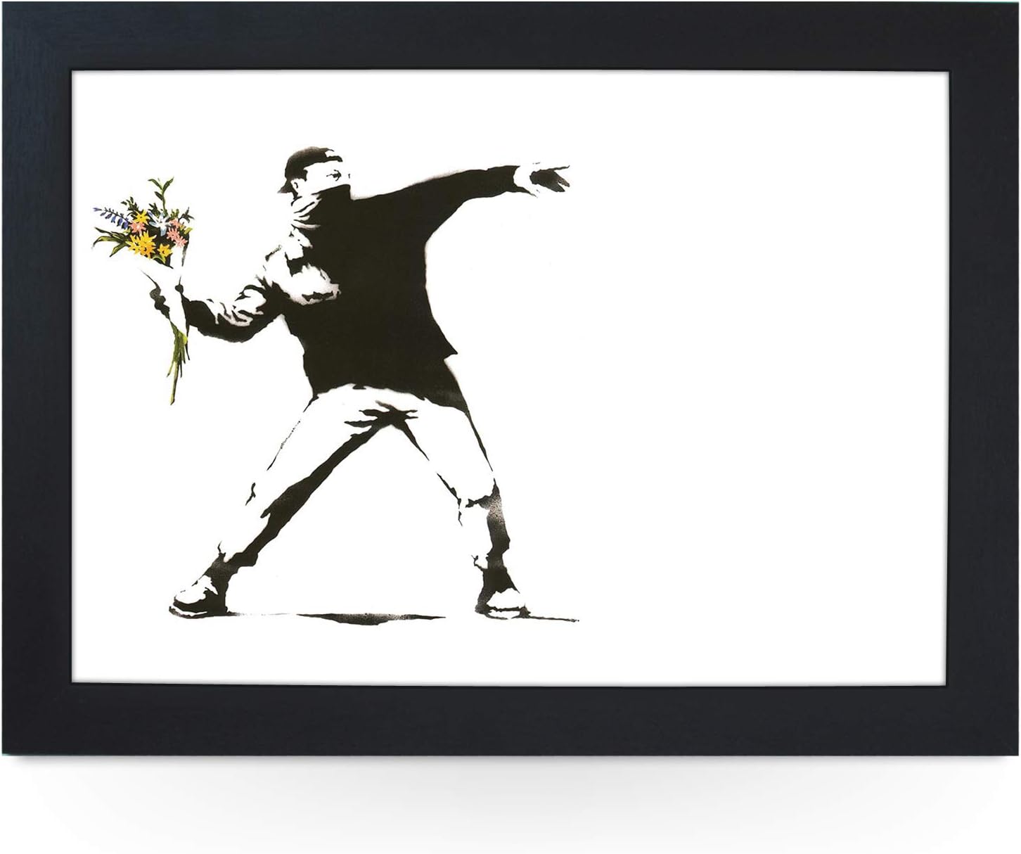 yoosh Portable Lap Desk Tray (Banksy Bouquet Grenade) Handmade Wooden ...