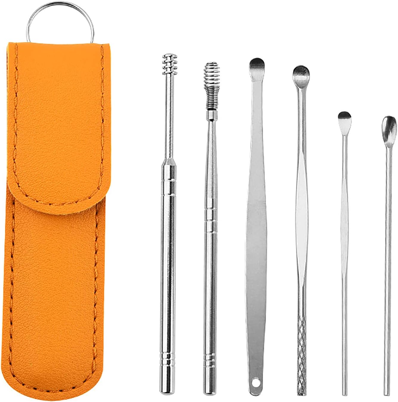 Innovative Spring Earwax Cleaner Tool Set Earwax Removal Kit, Ear Wax Removal 6in1