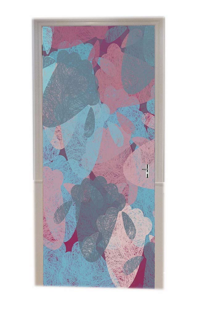 Sticker porte peinture aquarelle aux couleurs éclatantes et vinyle lessivable