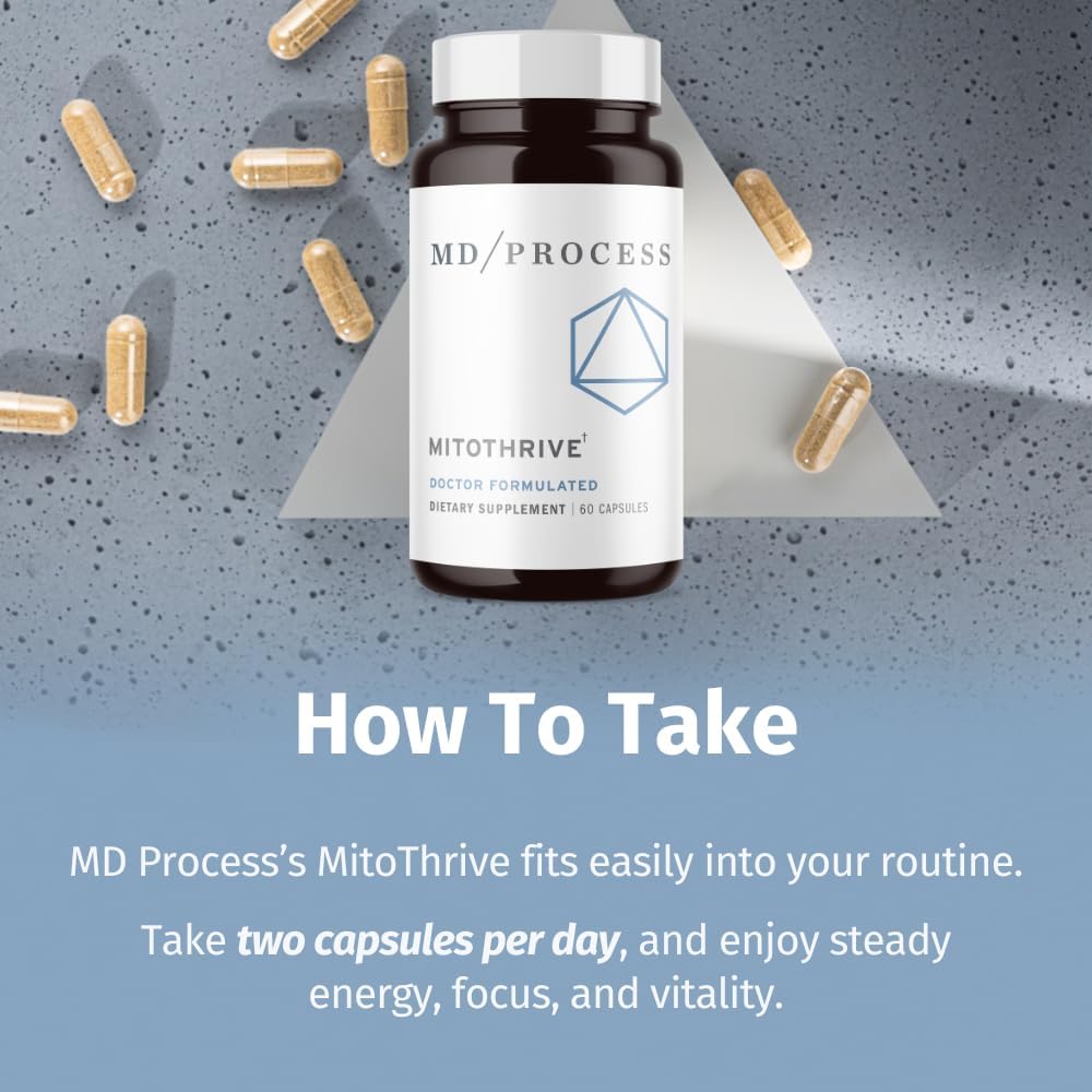 MitoThrive NAD+ Supplement - Boost Cellular Energy & Longevity - NAD+ Supplement for Women & Men - Contains Nicotinamide Riboside - Support Mitochondrial Health - 60 Capsules - Image 6