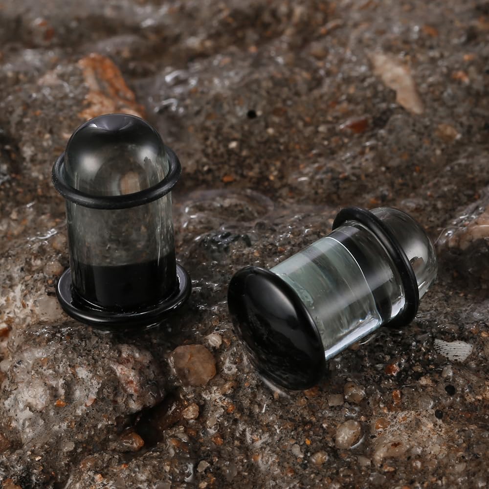 12 szt./10 szt./6 szt. pojedyncze zestawy do rozciągania szkła krótki ekspander stożkowy z gumowymi o-ringami, 1,6-12 mm (14G-00G) pełnowymiarowe tunele zatyczki do uszu, 6 kolorów