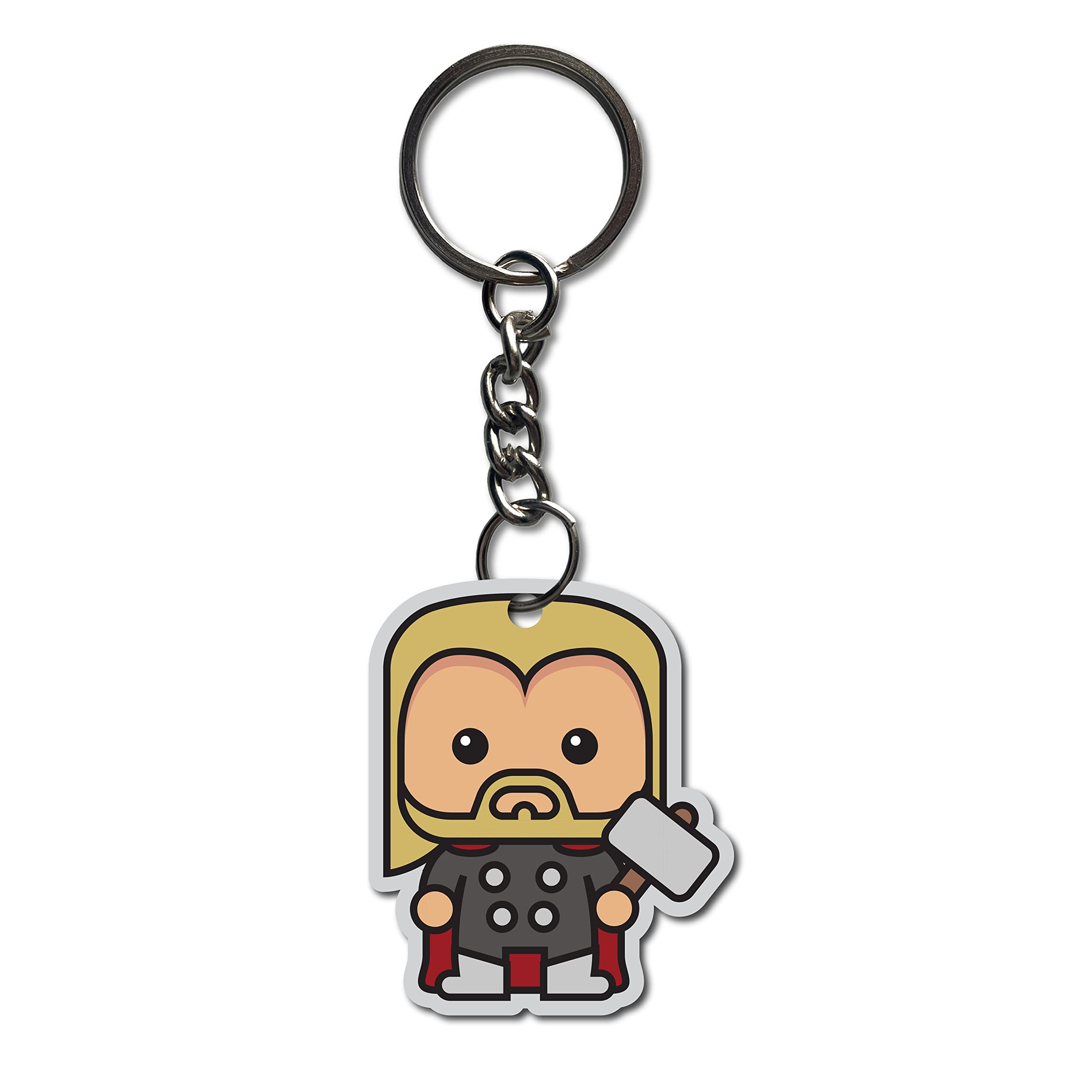 signoogle Printed Superhero Wooden Keychain for Bike/Car/Men/Women/Kids/Bag Key Tag Keyrings Multicolored (1.6 x 2.5 Inch)-picture-52