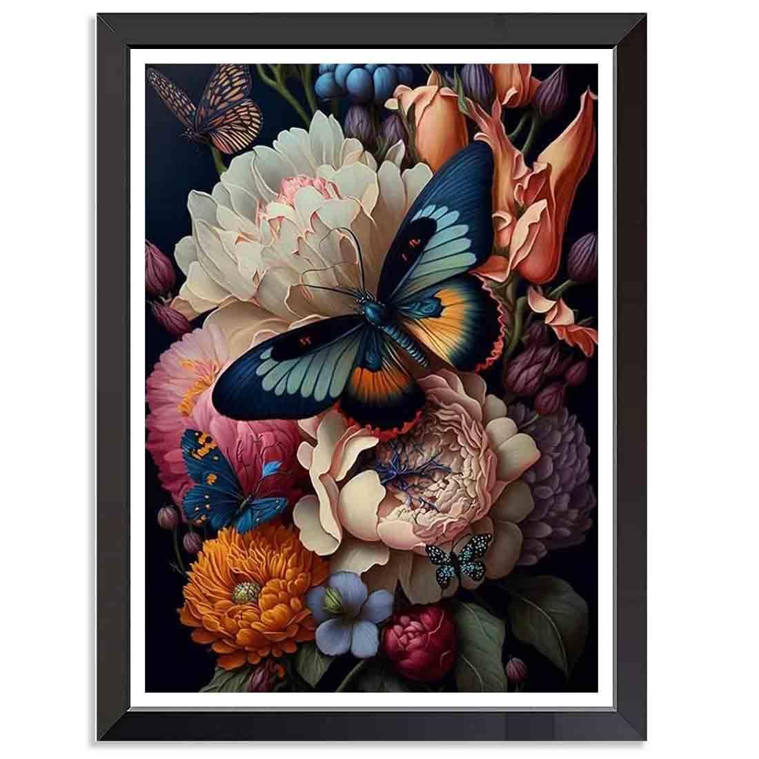 Tiwabb Stamped Cross Stitch Kits - Butterfly Flower Embroidery Kits for Beginners Adults,11 CT Patterns Dimensions Counted Cross Stitch Kits Arts Craft Kits Frameless12x16inch