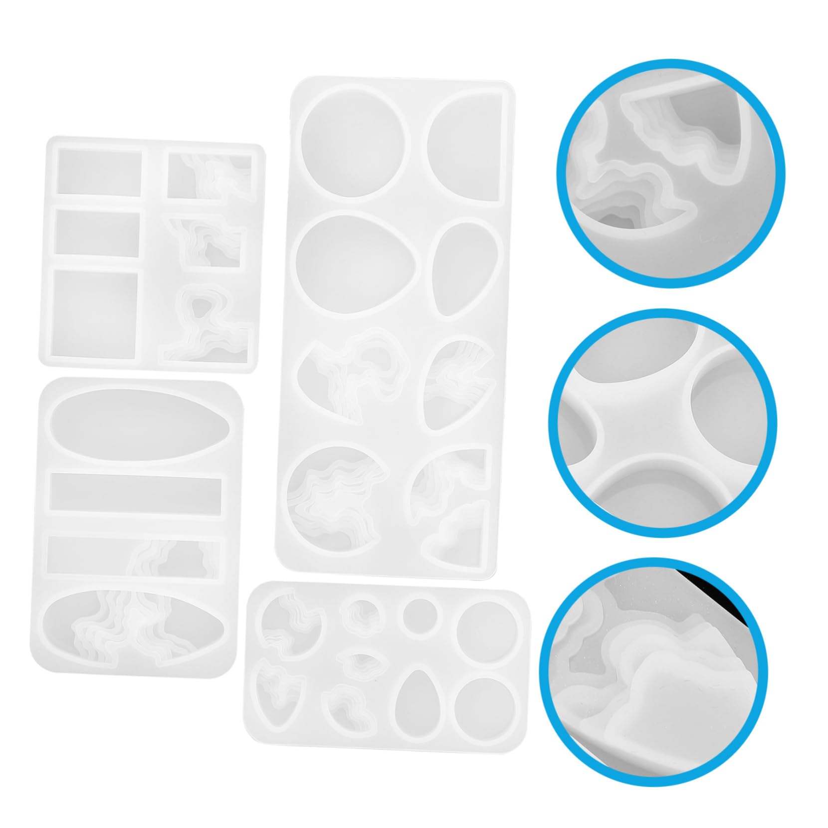 EXCEART 12pezzi Stampo Silicone Per Ciondoli Fai Te Mold Per Gioielli e Orecchini Materiale Resistente e Flessibile Per Creazioni Artistiche Personalizzate