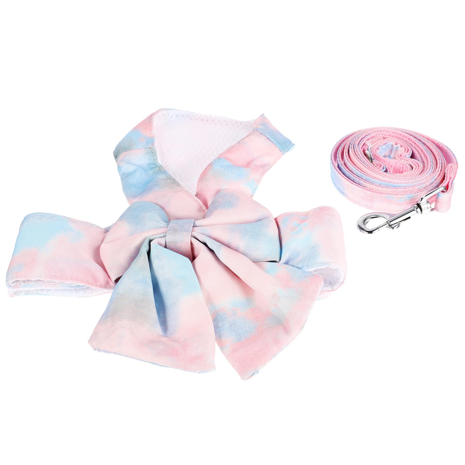 Happyyami Cat Harness Retractable Leash Kitten Harness Bowknot Pet Walking Supplies