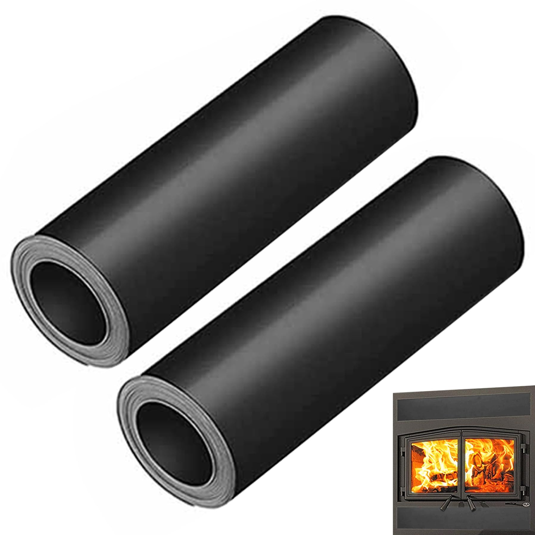 Bouchon de tirage cheminée anti air froid : lot de 2 plaques magnétiques 91,4 cm