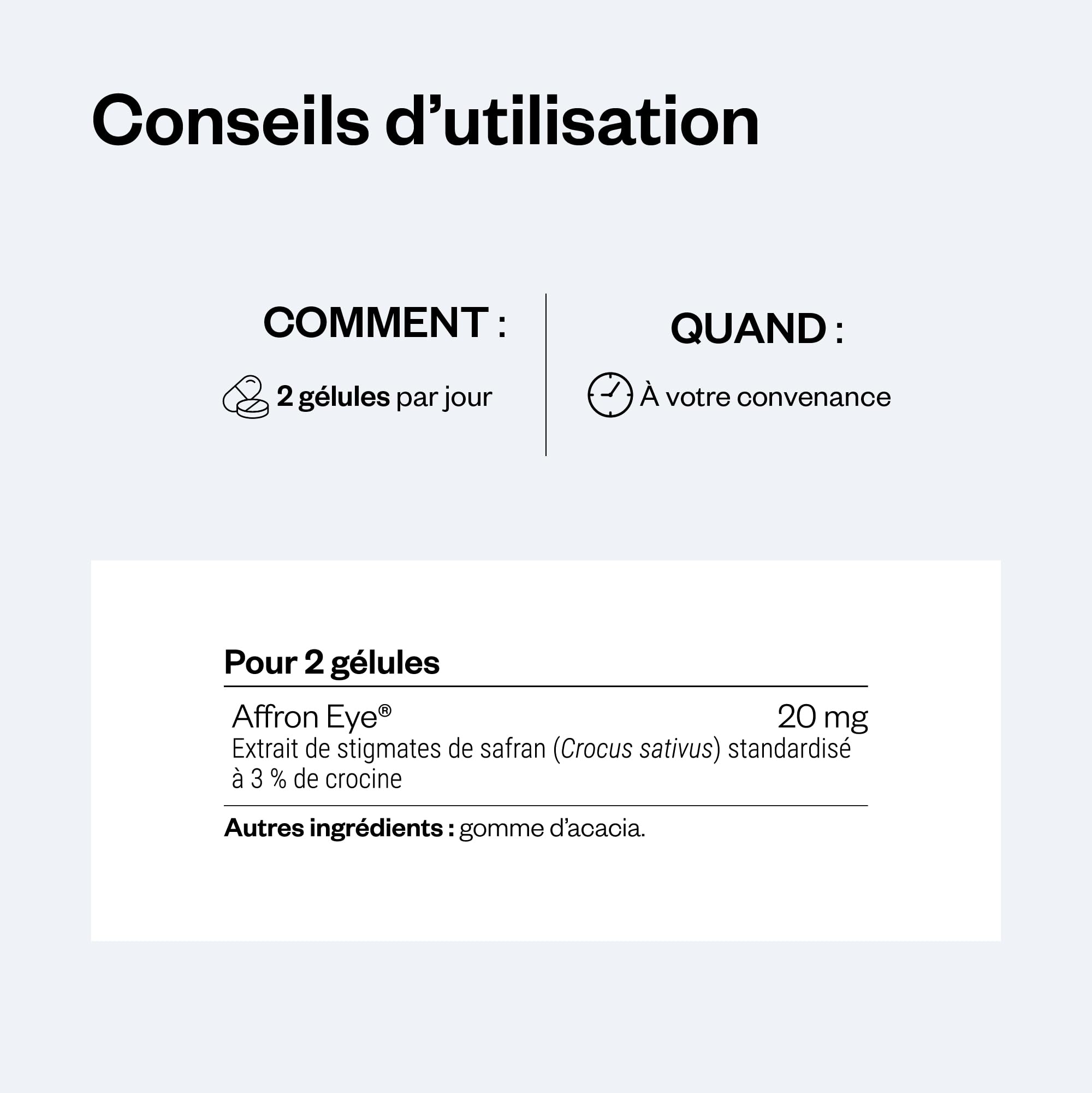 Affron Eye® - Renforce la Santé Oculaire - Contribue à Améliorer la Sensibilité de la Rétine et l'Acuité Visuelle - Aide à Combattre la Photo-Oxydation - Vegan - Sans Gluten - Supersmart