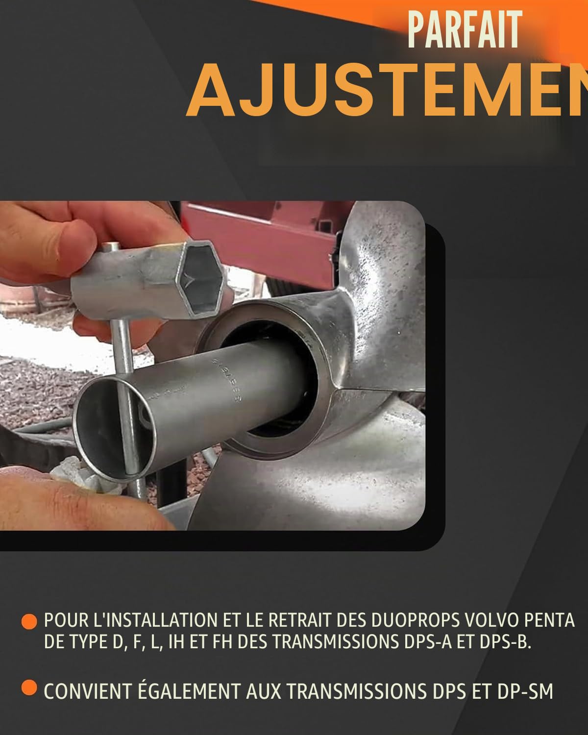 Kit d'outils pour hélices FLYINGWING Duo/Twin Prop 3855516 Clé à hélice pour Volvo Penta D F Duoprop