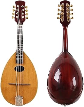 Adult Mandolin Musical Instrument Hand-made Solid Spruce Wood Scoop Shape Mandolin 31 Inch Wood Spruce Top 8 String Mandolin Guitar High Grade MandolinWith EQ