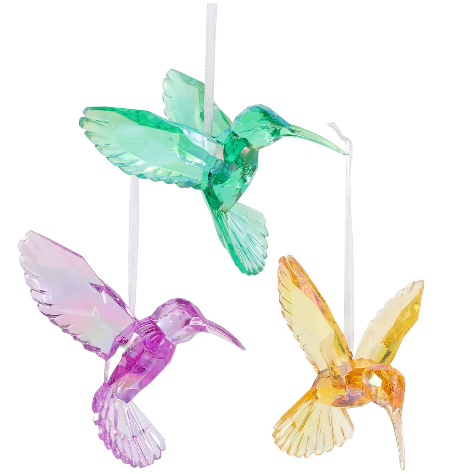 Alipis 9pezzi Ciondolo Acrilico Colibrì Decorativo Pendenti Iridescenti Per Decorazione Di Alberi Di Natale e Wreaths Qualità Premium e Design Elegante