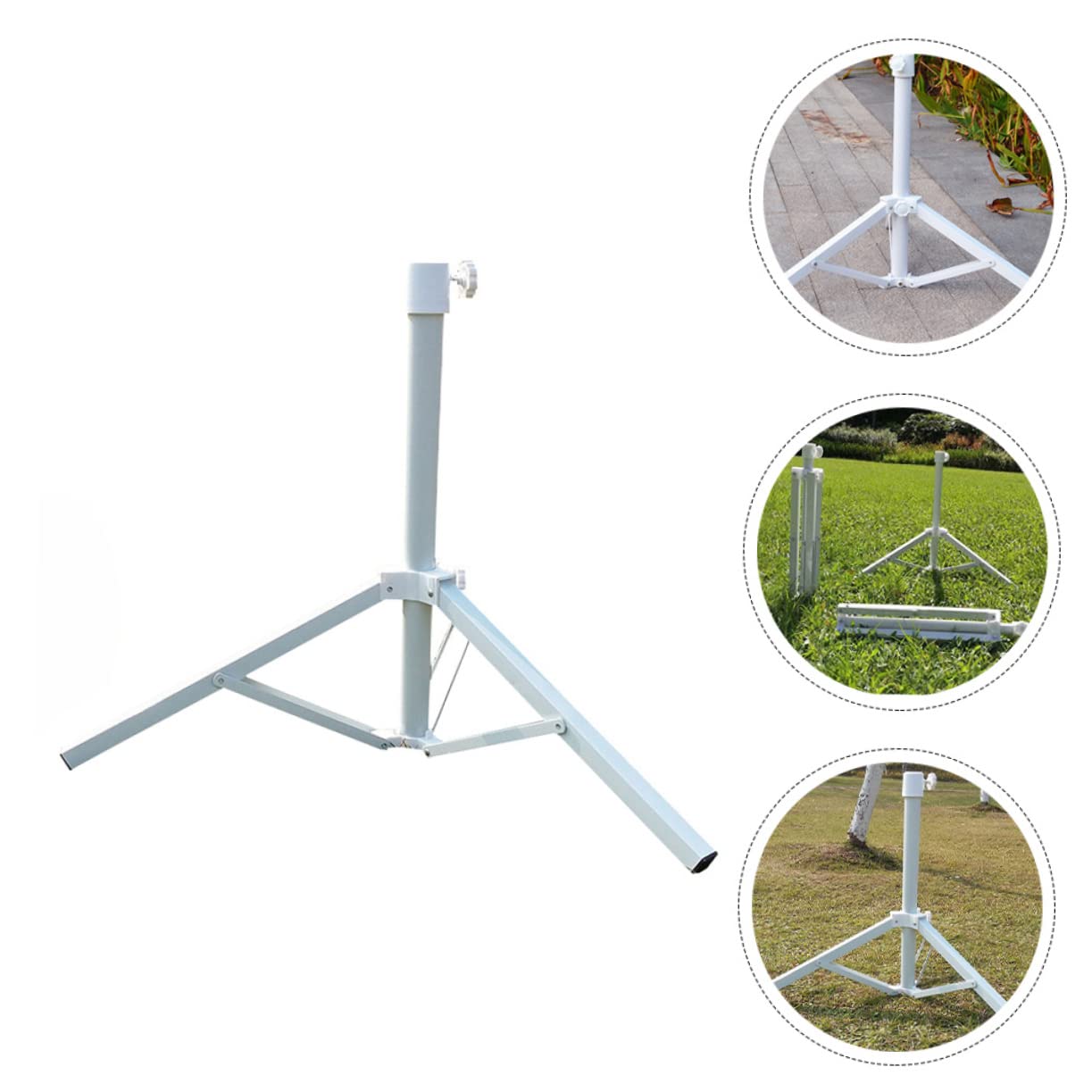 TOYANDONA Support De Base De Parasol Plage à Eau Lesté pour Base De Parapluie De Lestage d'eau à Base De Drapeau Lester Soutien Pondéré Lourd Poids Parapluie UV Blanche Plastique