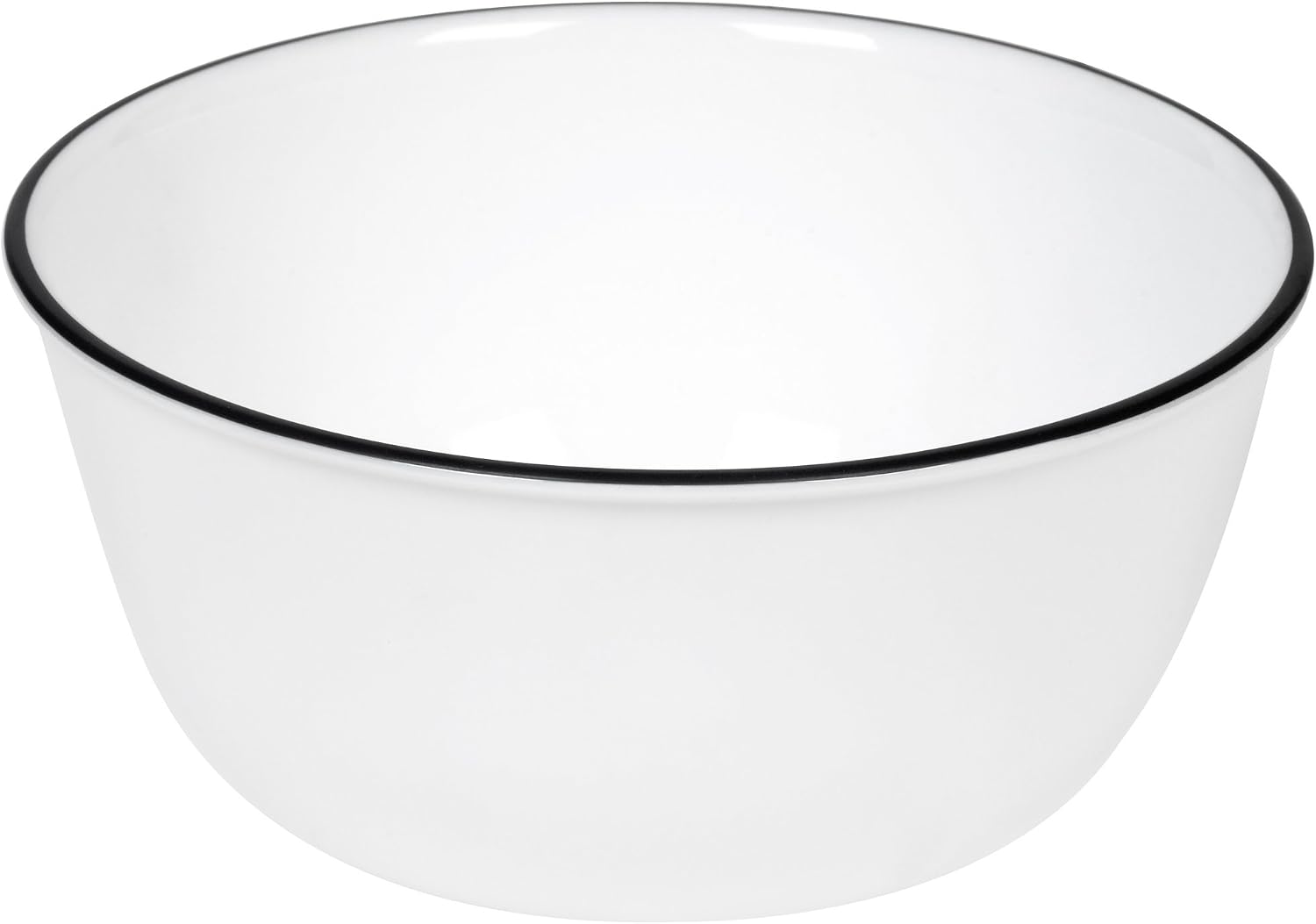 Corelle Livingware 28-Ounce Super Soup/Cereal Bowl, Classic Caf¿ Black Rim Only