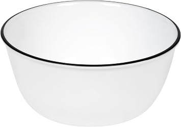 Corelle Livingware 28-Ounce Super Soup/Cereal Bowl, Classic Caf Black Rim Only