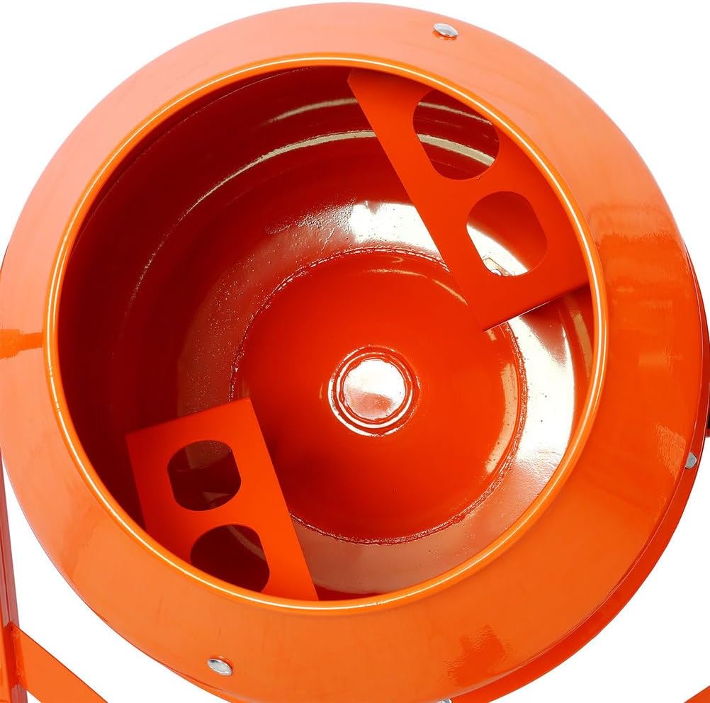 4.2 Cubic Ft Electric Cement Mixer, Heavy Duty Portable Concrete Mixer Machine,Wheelbarrow Cement Mixing Tools for Mortar, Stucco, Seeds and Fodder