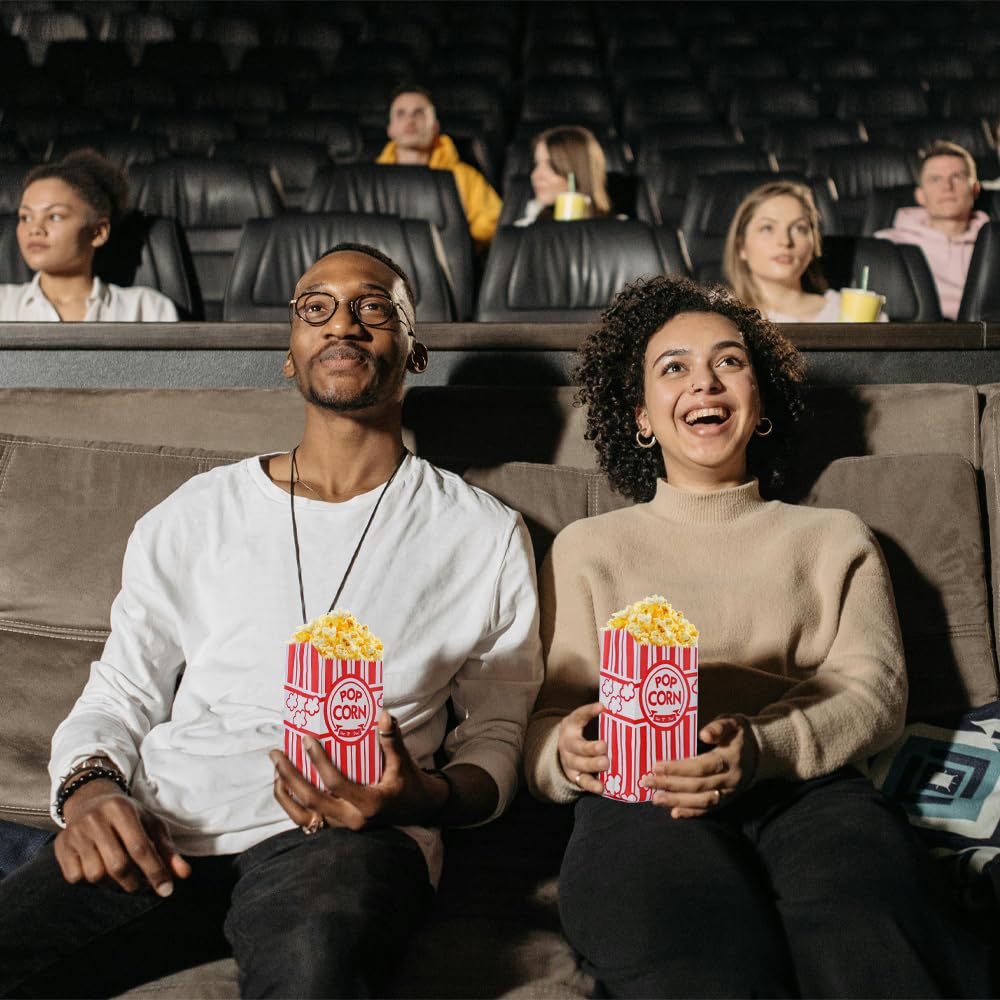 500 Stück Popcorntüten für Partys | Einweg-Papier-Popcornhüllen, klein, 28 g, ideal für Weihnachten