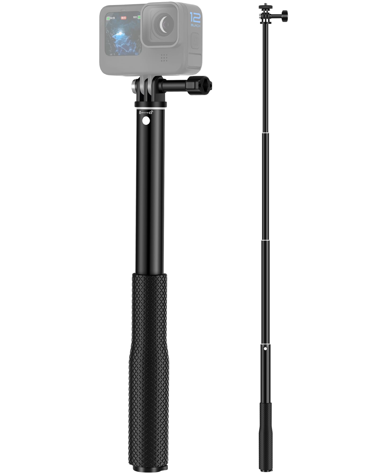 Bastone Selfie Telescopico 92cm Per Action Cam | Compatibile GoPro, DJI, Insta360 | Per Immersioni E Sport - Foto 2