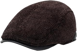 YUXITA Boinas de lana de invierno para hombre con solapa plegable para las orejas, cálidas, cómodas, transpirables, para actividades al aire libre en invierno, color marrón