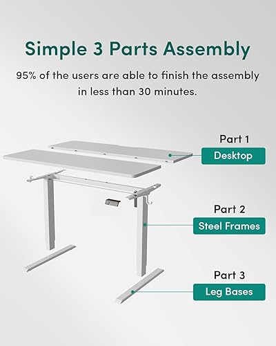 Miniatura 100 de FEZIBO - Escritorio eléctrico ajustable para trabajar sentado o de pie, 40 x 24 pulgadas, para oficina en casa, escritorio ergonómico para Negro