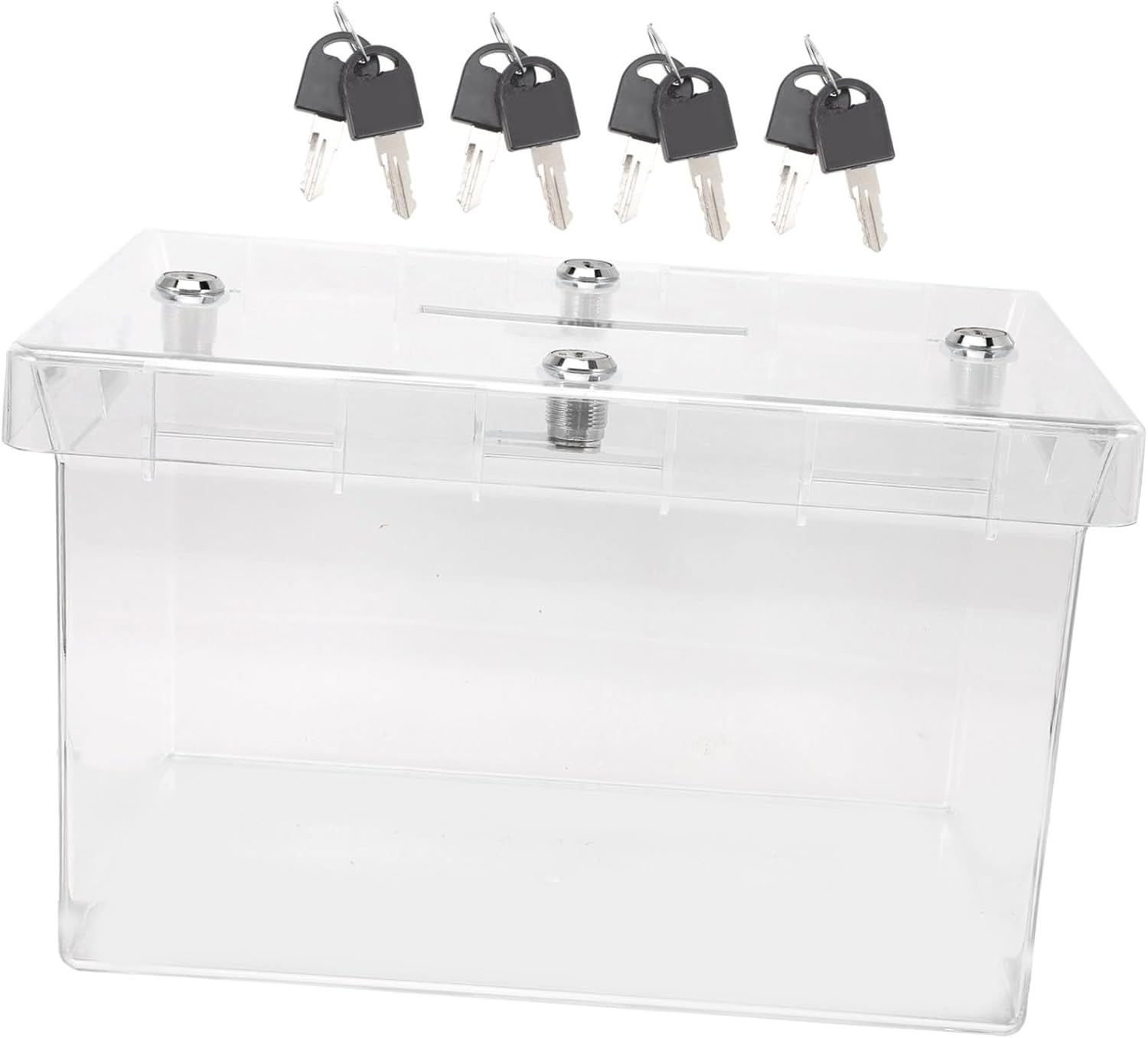 Wedding Shoes Hiding Box with Quadruple Locks and Keys Acrylic Wedding Card Box Lock for Letter and Envelope Storage