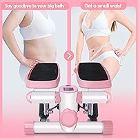 Vista 2 de Mini steppers para ejercicio, máquina de pasos para ejercicio para el hogar, mini escalera, mini escalera, paso a paso hidráulico de entrenamiento