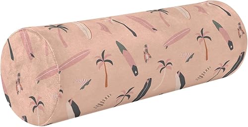 linqin Hawaii Surfing - Almohadas de espuma para el cuello, almohada redonda de espuma para el cuello, almohada con cremallera