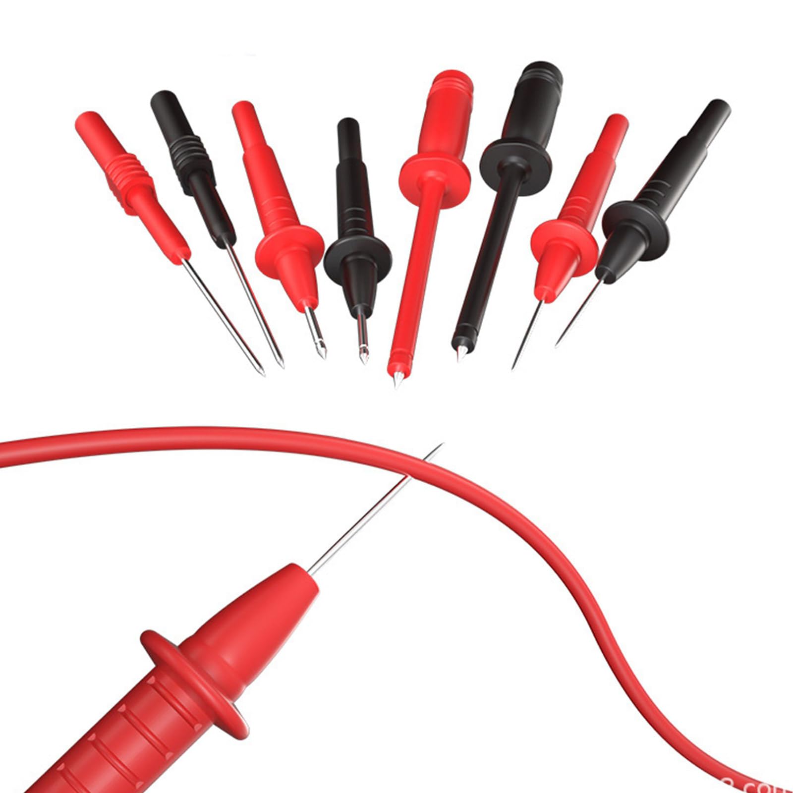 Multifunktions Multimeter, flexible Messleitungen, Silikonsonden, Krokodilklemme, Prüfhaken für digitale elektrische Diagnose, hitzebeständige Silikon Bananenleitungen