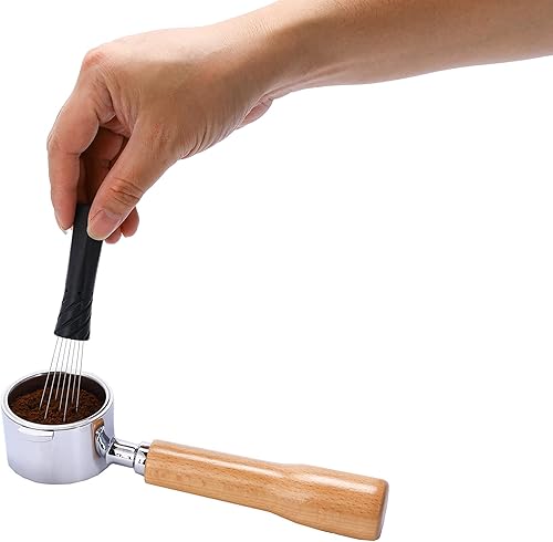 Miniatura 5 de HYAXGM Agitador de café espresso, herramienta WDT para distribución espresso, herramienta agitadora de café para distribución espresso, cepillo