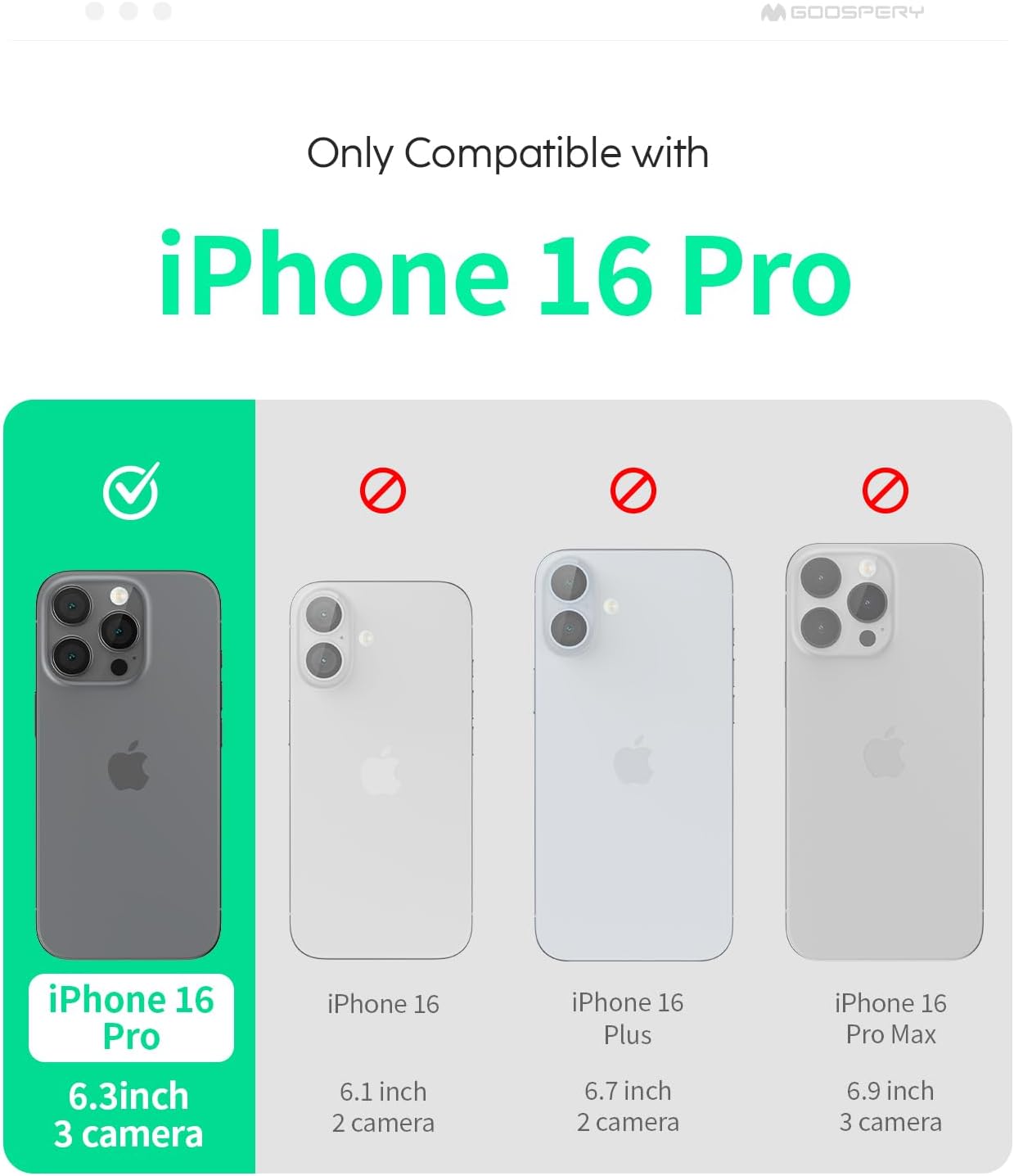 GOOSPERY Magnetic Door Bumper Compatible with iPhone 16 Pro Case, Card Holder Wallet Easy Magnet Auto Closing Protective Dual Layer Sturdy Phone Back Cover - Purple - Image 6