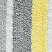 mDesign Striped Microfiber Polyester Spa Rugs for Bathroom Vanity, Tub/Shower - Water Absorbent, Machine Washable, Includes Soft Non-Slip Rectangular Accent Rug Mat in 3 Sizes - Set of 3 - Gray/Yellow