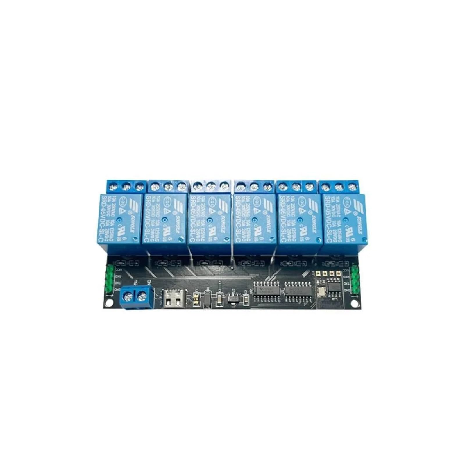 Modulo relè PLC Scheda di controllo modulo relè a 6 canali porta seriale TTL Autobloccante/Interblocco/Jog 5V
