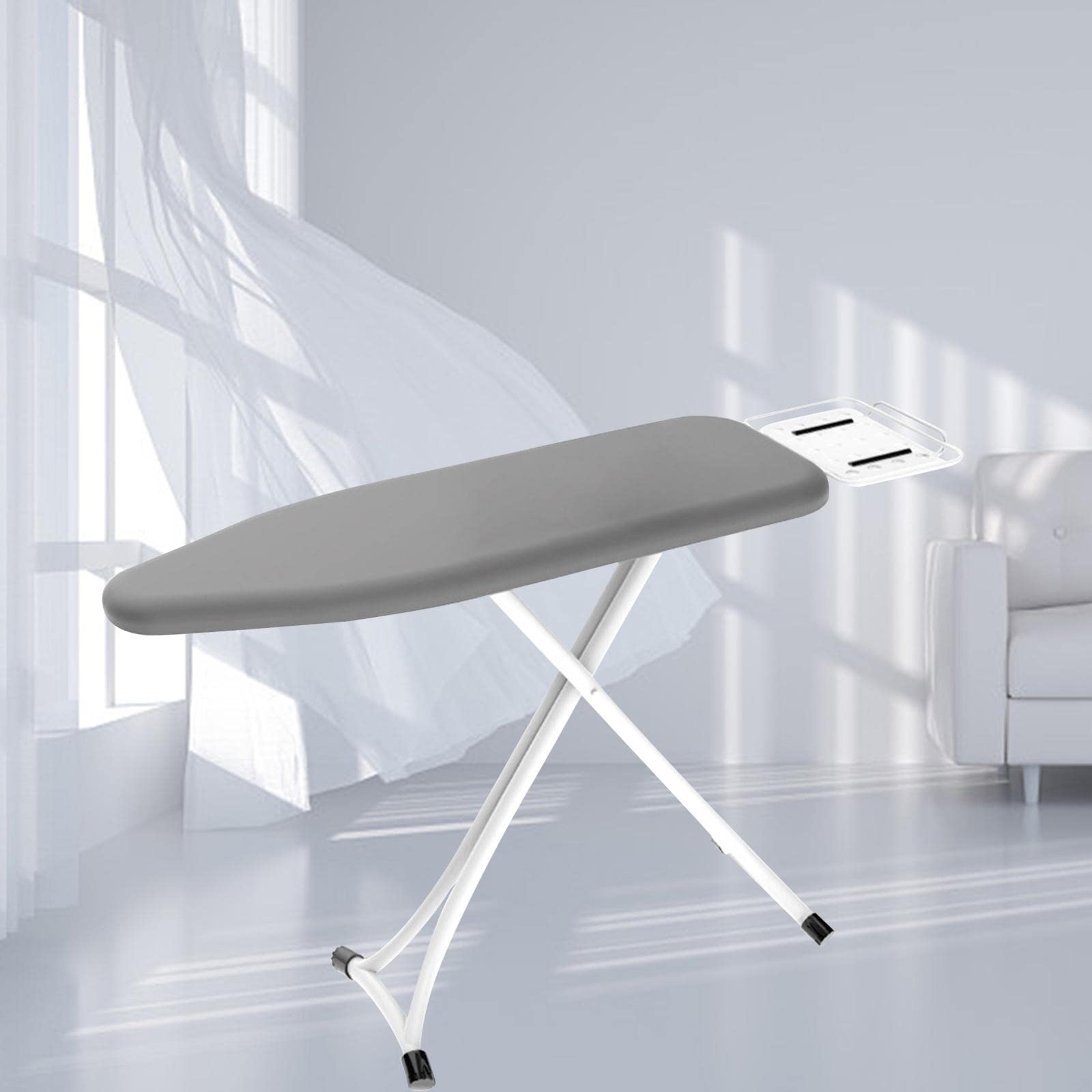 Housse De Table à Repasser 120 X 41 Cm - Avec Bande élastique, Pour Fer à Vapeur, Confortable Et Protectrice (Gris) - 5