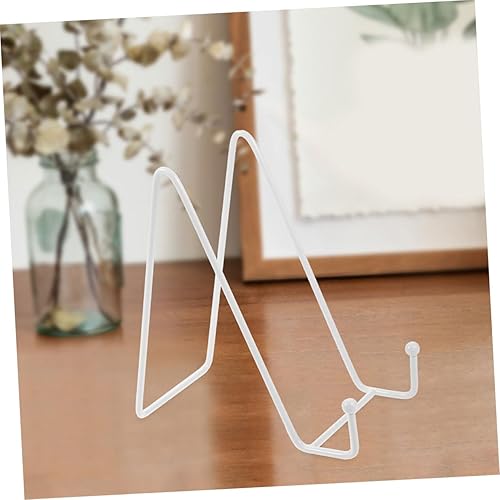 Miniatura 2 de Abaodam 2 unids marco de fotos soporte de escritorio soporte de hierro blanco libro soportes para pantalla marco de imagen soporte de exhibición