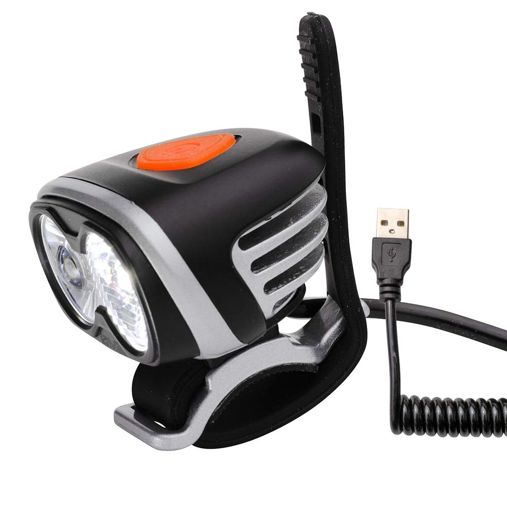 USB lampa czołowa do kasku, lampa sportowa i rekreacyjna o jasności 720 lumenów | 3 tryby świecenia | może być zasilana wszystkimi bankami Power Bankami 5 V z wyjściem 2 A