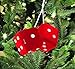 Zento Deals Pair of 3’’ Hanging Red Mirror Plush Fuzzy Dice with White Dots for Rear View Mirror Hanging Ornament G