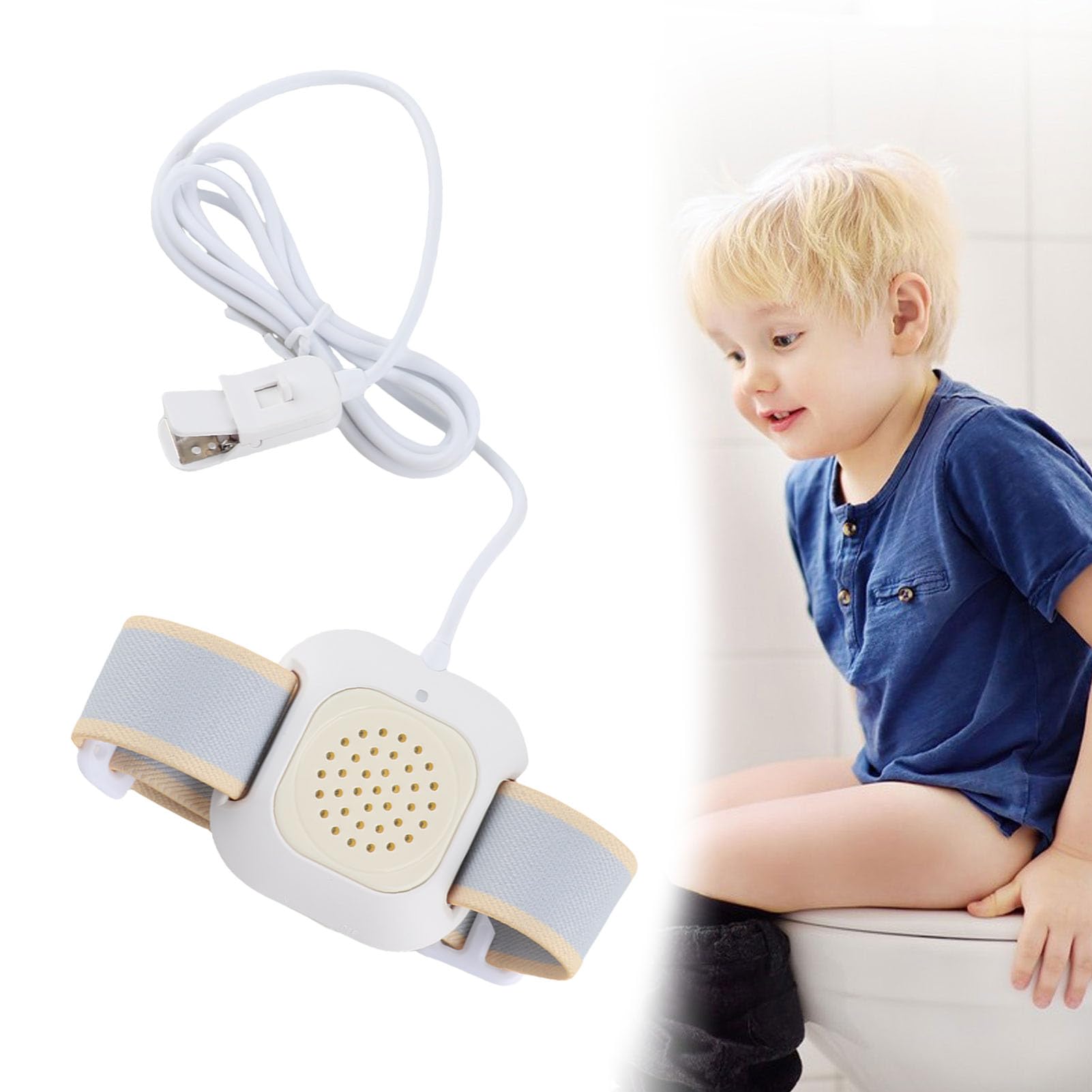Allarme Enuresi a Letto, Allarme Enuresi a Letto Regolabile Ricaricabile, Allarme Enuresi a Letto Wireless Per Bambini, Suono Forte, Vibrazione Forte, Orologio Per L'uso del Vasino