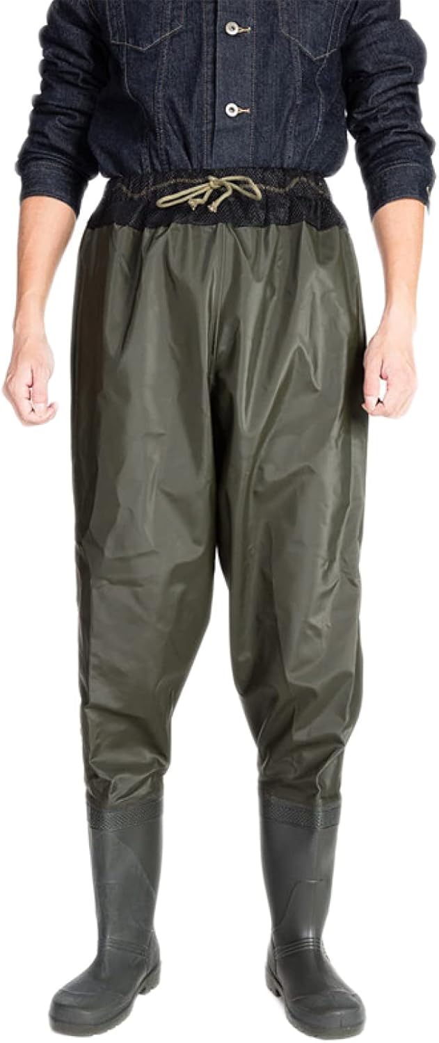 [JUIN] レインシューズ ロング レインブーツ PVC 防水 防滑 長靴 ヒップウェーダー 男女兼用 クツ ウェーディングシュー